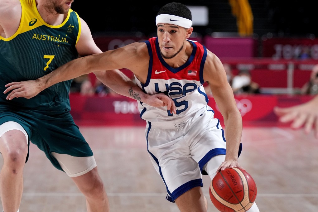 Devin Booker got hot and helped lead Team USA to the gold medal match over Australia. Photo: Xinhua