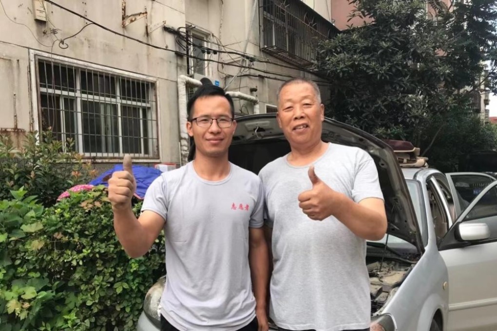 Ye Jungang, (left) was viciously trolled online after travelling to offer help during Henan province’s recent floods. Photo: Handout
