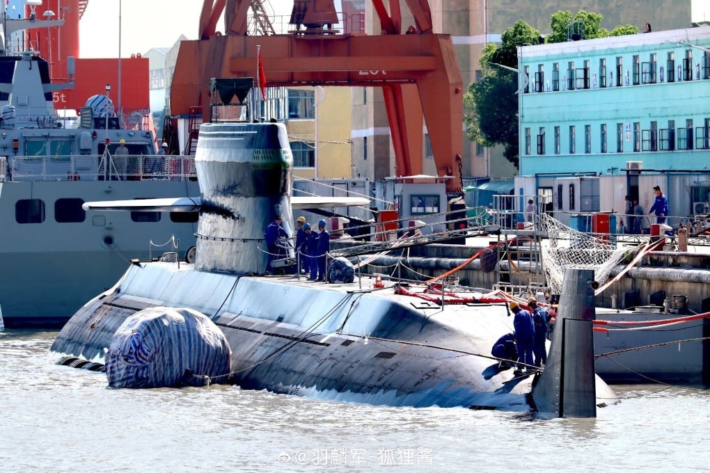 There is much speculation about the Type 039D Chinese Submarine that appeared on social media on May 12 and what the latest modifications might mean for its battle capacity. Photo: Twitter