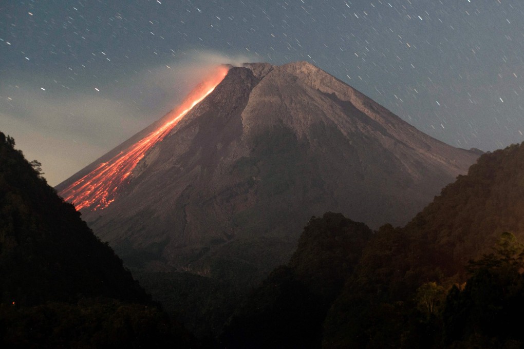 Lava flows down Mount Merapi, Indonesia’s most active volcano. Photo: AFP