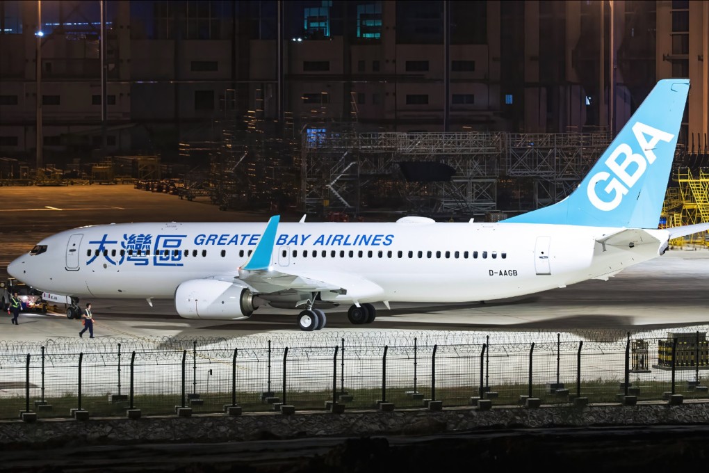 One of three Greater Bay Airlines jets the carrier will use on its initial launch. Photo: Weibo