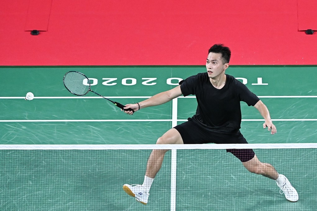 Angus Ng Ka-long wearing the now infamous black shirt missing the Bauhinia emblem. Photo: Xinhua