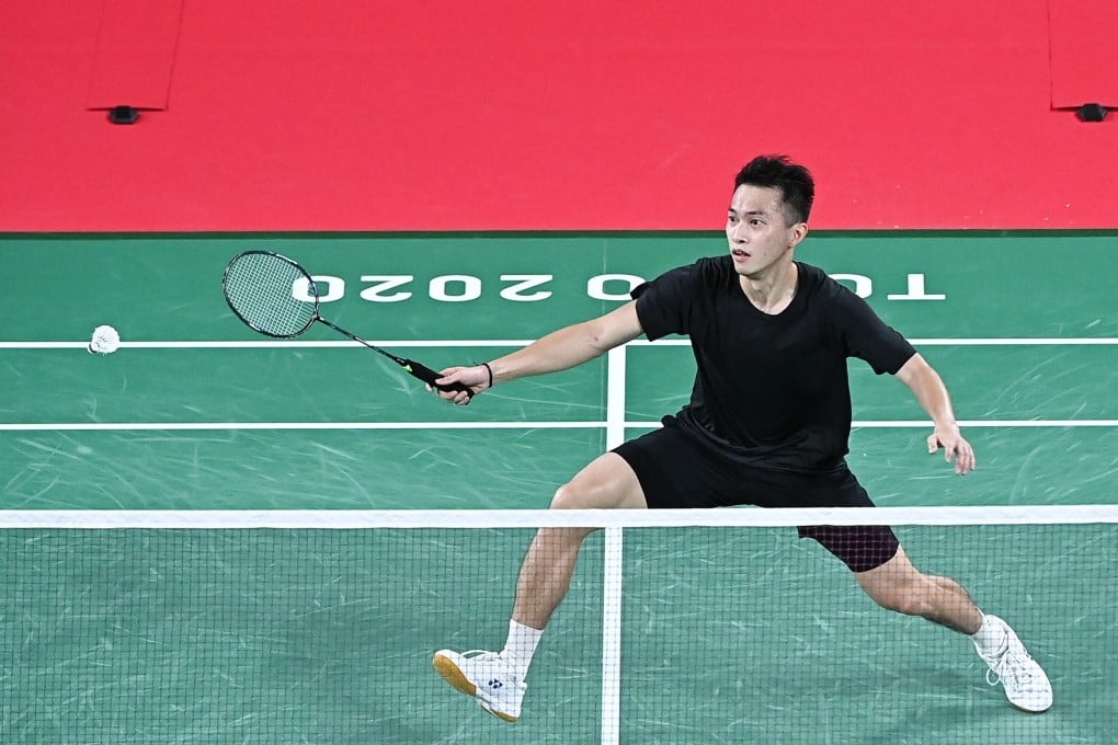 Angus Ng Ka-long wearing the now infamous black shirt missing the Bauhinia emblem. Photo: Xinhua