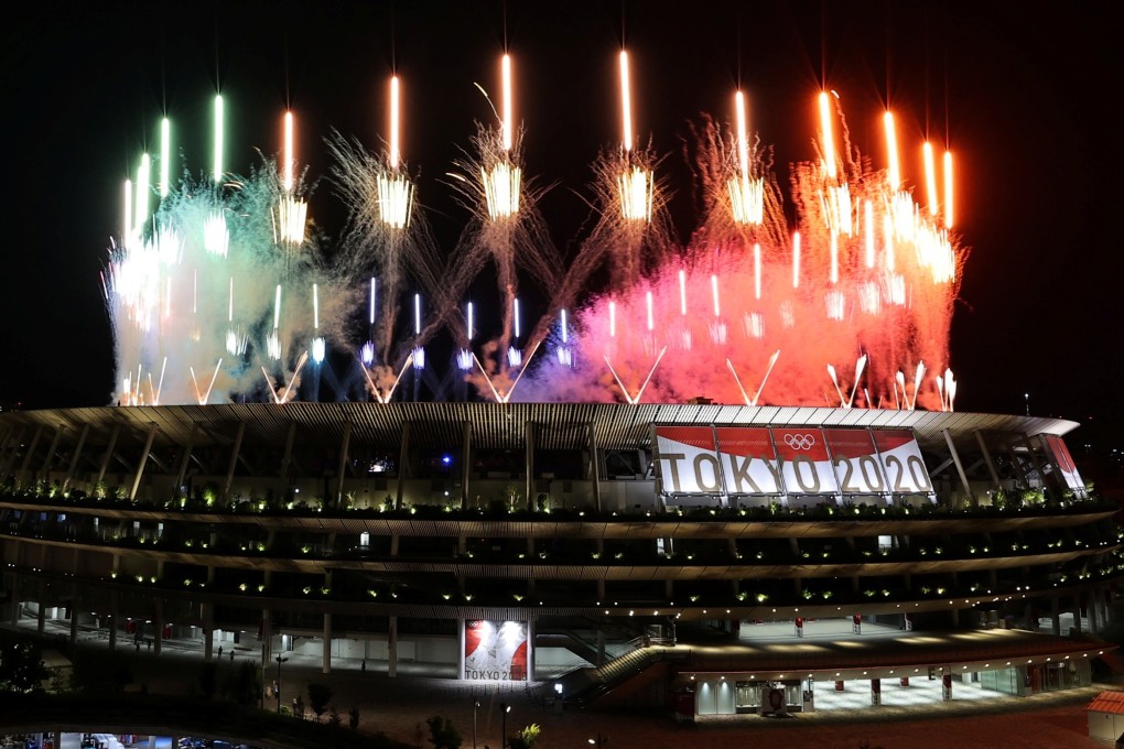 Fireworks light up the night sky at the closing ceremony of the Tokyo 2020 Olympics. Photo: Reuters