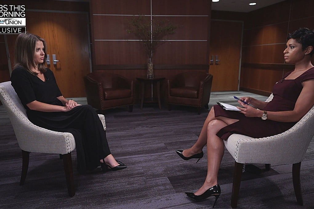 Brittany Commisso, left, answers questions during an interview with CBS correspondent Jericka Duncan on CBS This Morning on Sunday. Photo: CBS This Morning and Times Union via AP