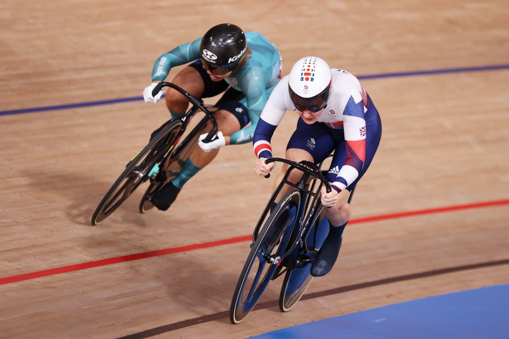 Hong Kong’s Sarah Lee Wai-sze cannot reel in Great Britain’s Katy Merchant in her last-16 heat. Photo: Justin Setterfield/Getty Images