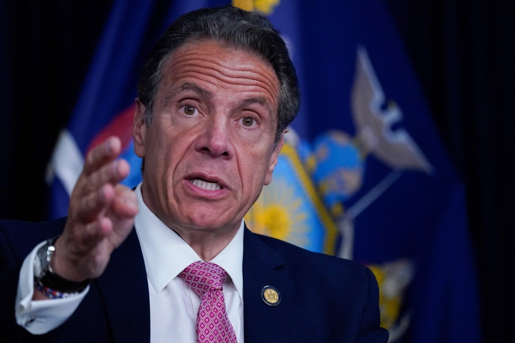 New York Governor Andrew Cuomo speaks during a news conference in New York in May. Photo: AFP
