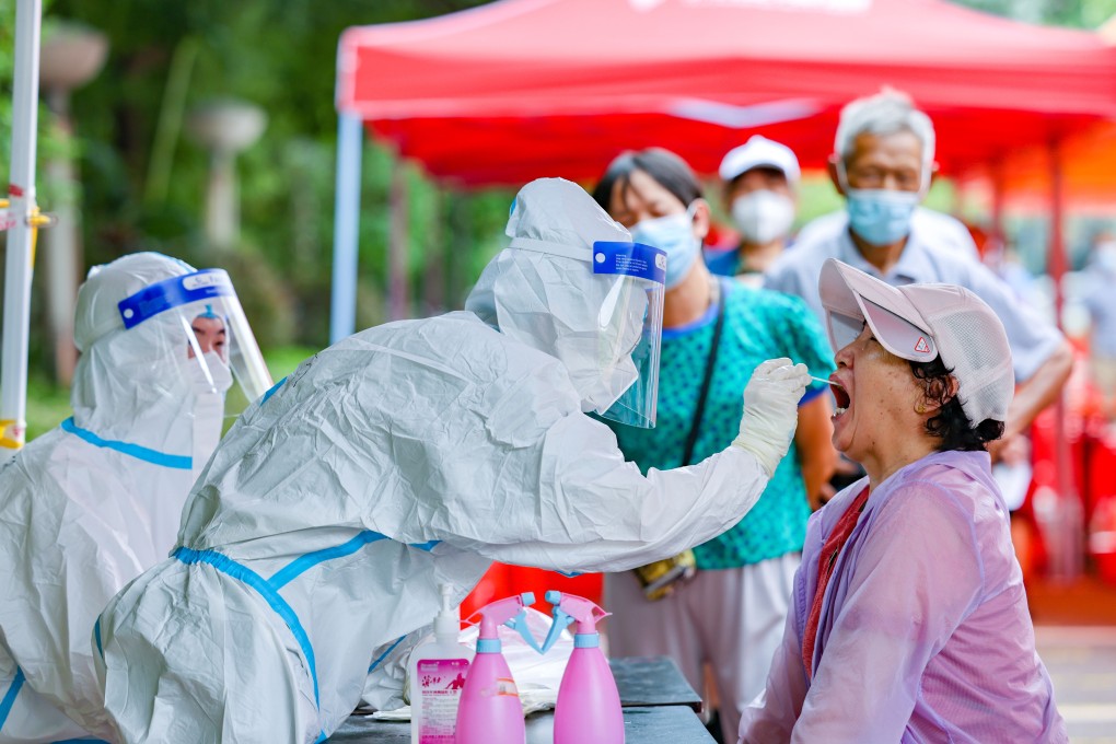 A mass Covid-19 testing site in Yangzhou, in the eastern Chinese province of Jiangsu. Photo: Xinhua