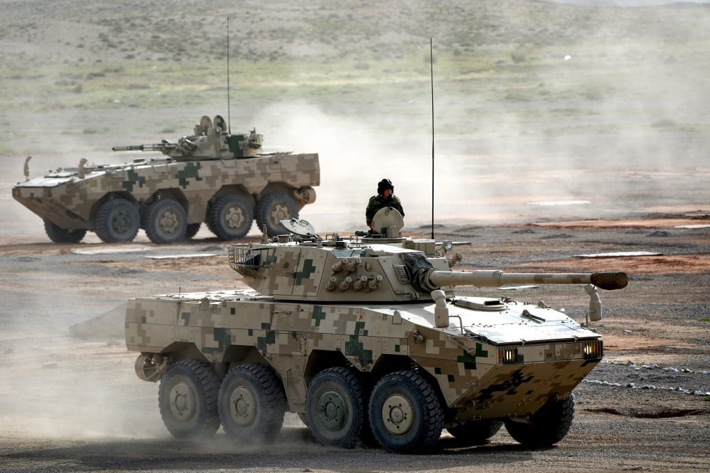 Russian military personnel conduct training for the joint drill last week. The five-day exercise began in China’s Ningxia Hui region on Monday. Photo: Xinhua