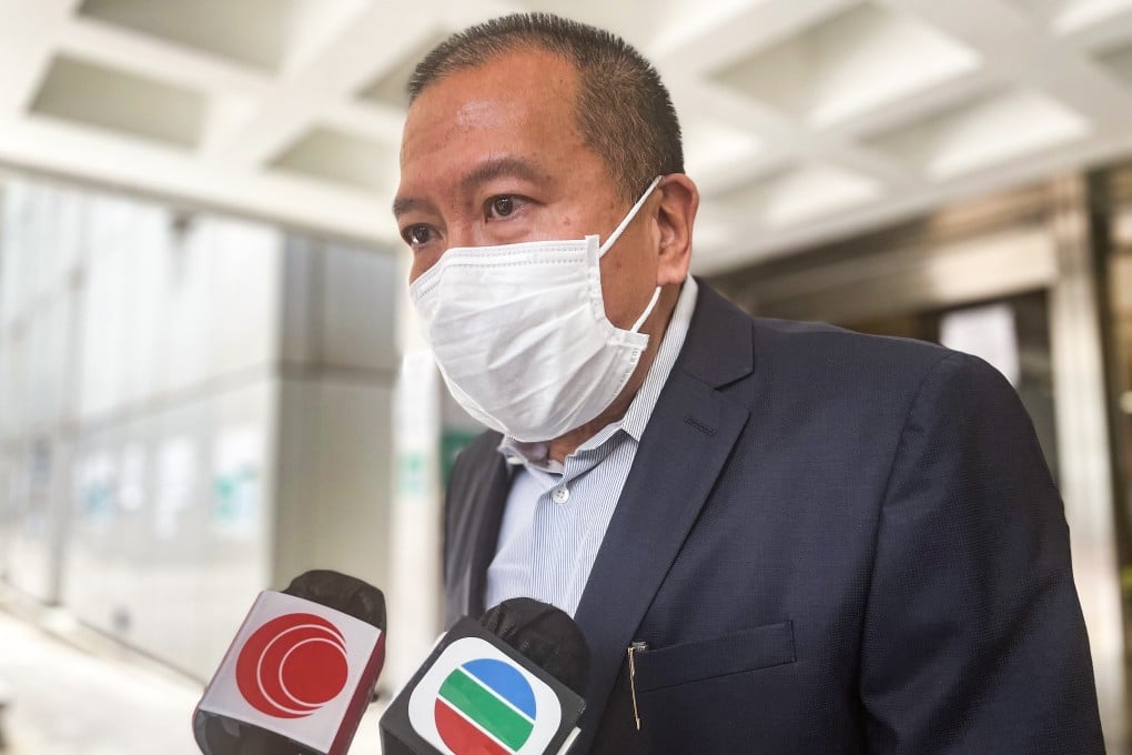 Convicted forger Peter Chan leaves Hong Kong’s High Court on Thursday after he was declared bankrupt. Photo: Jasmine Siu