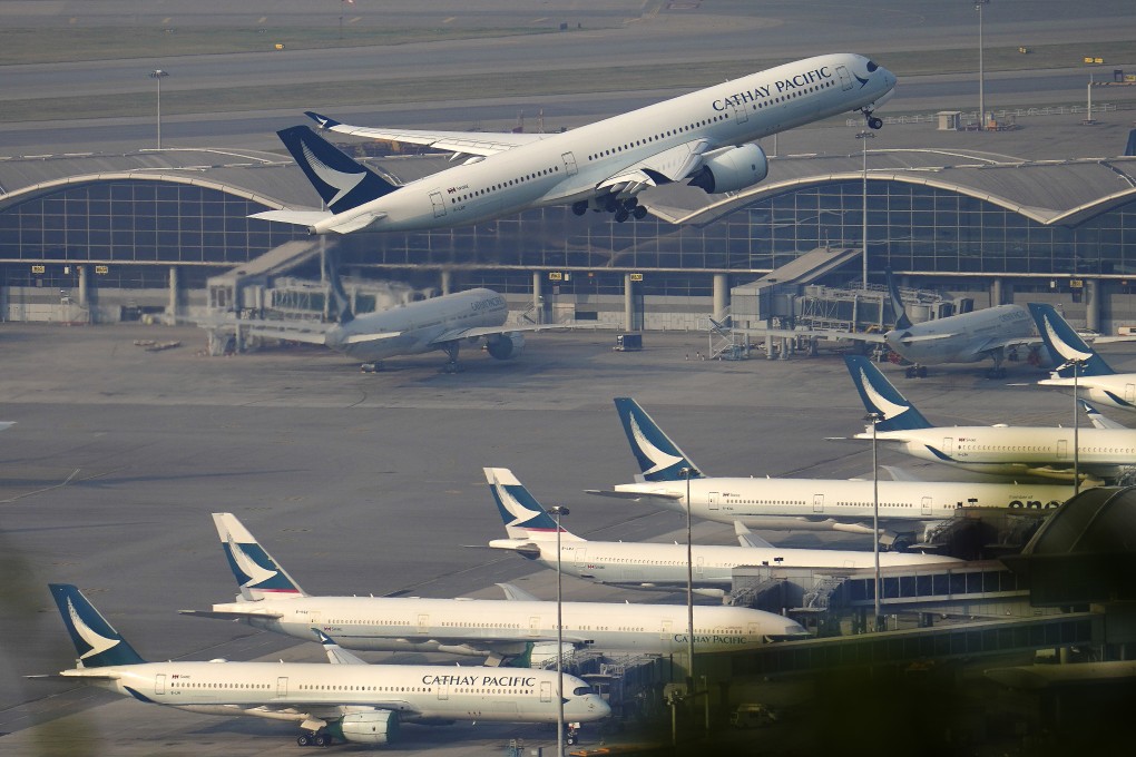 Cathay Pacific aircraft at Hong Kong International Airport in Chek Lap Kok. Photo: Sam Tsang