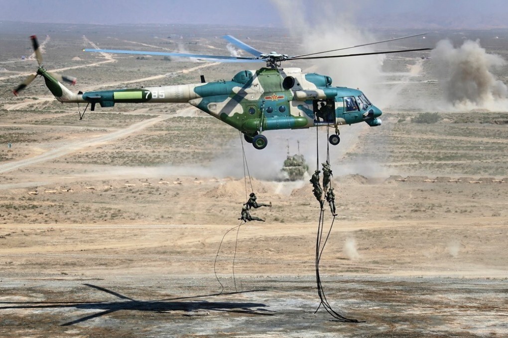 Russian troops take part in the joint drills with the PLA in China’s northwestern region of Ningxia. Photo: Reuters