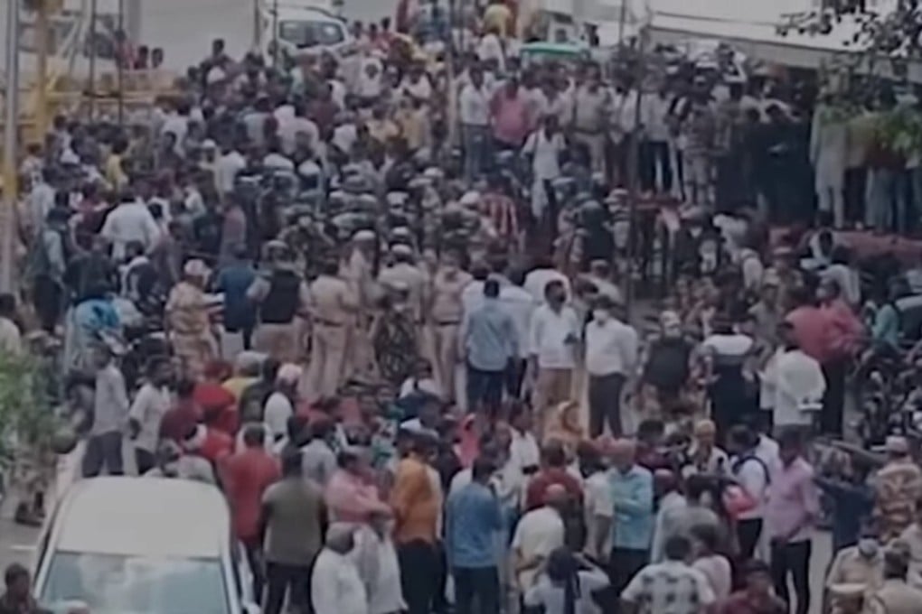 Villagers take to the streets to demonstrate following Asha’s death. Photo: Avantika Mehta