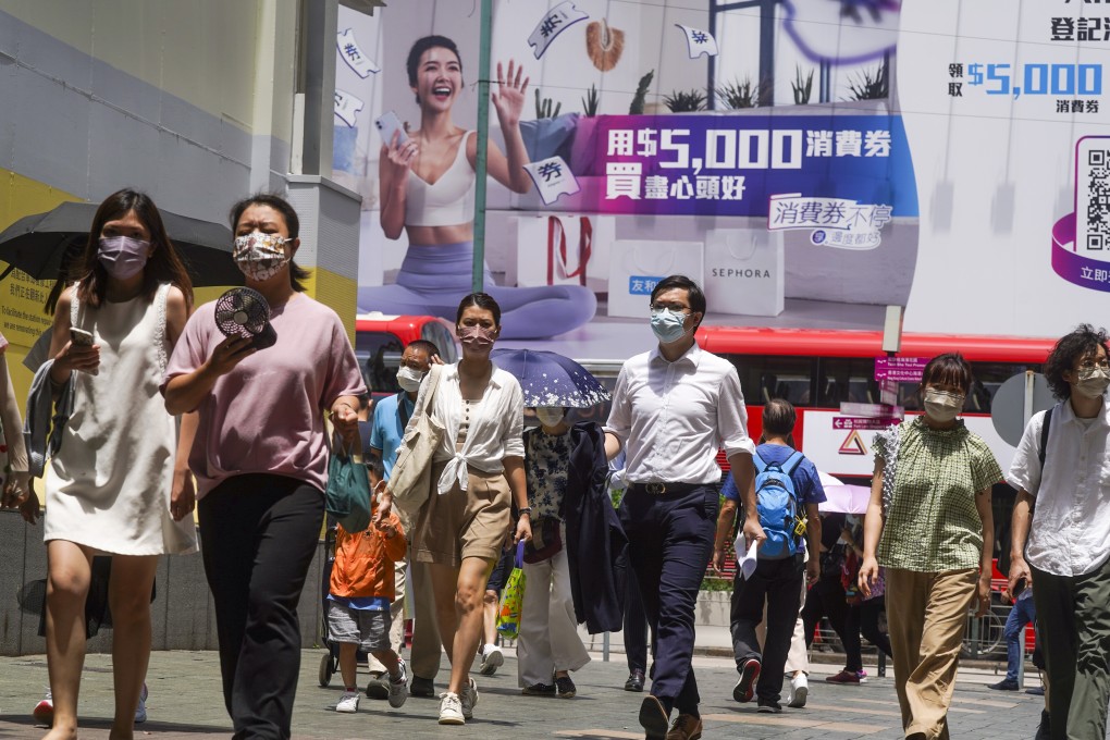 Residents go on a spending spree using their e-vouchers in the city’s various shopping belts such as Tsim Sha Tsui. Photo: Sam Tsang