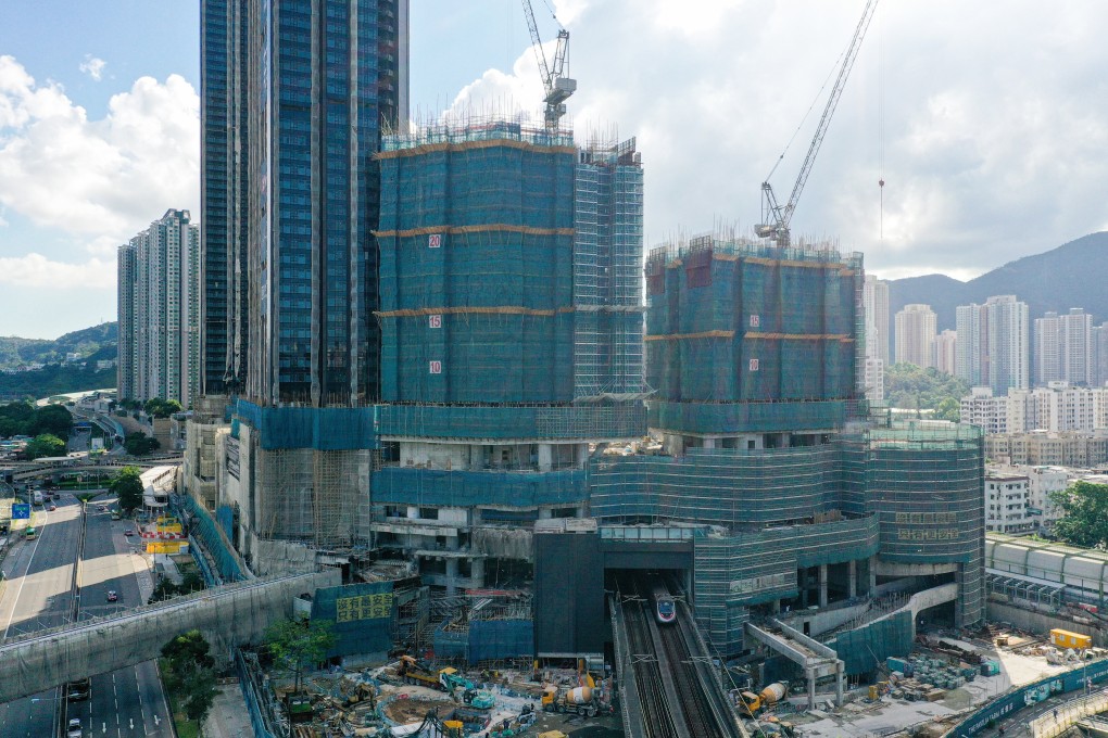 Two incomplete towers of New World Development’s The Pavilia Farm residential project will be demolished and rebuilt because of construction defects. Photo: Sam Tsang