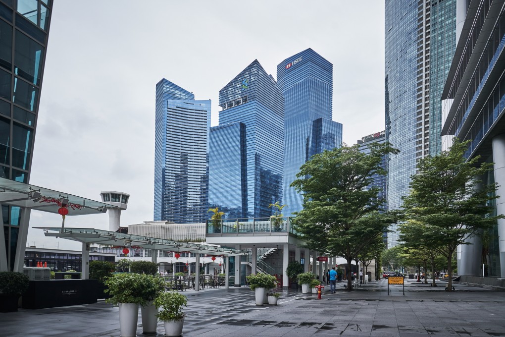 HSBC’s main building in Singapore’s central business district. Photo: Bloomberg