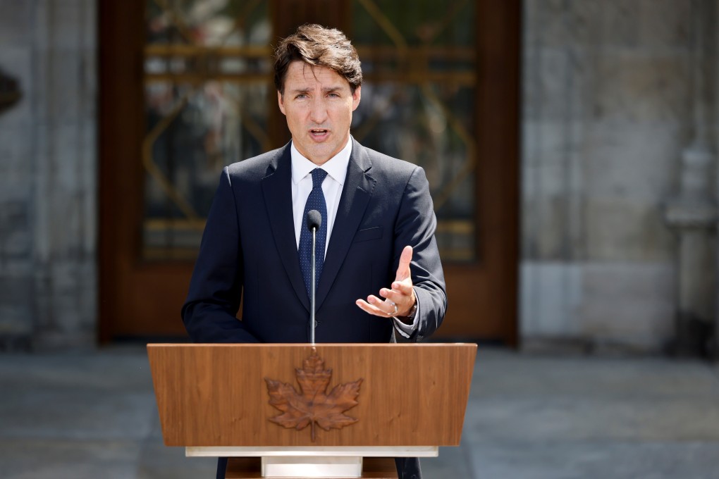 Canada’s Prime Minister Justin Trudeau announces the federal election outside Rideau Hall in Ottawa, Ontario, Canada on Sunday. Photo: Reuters