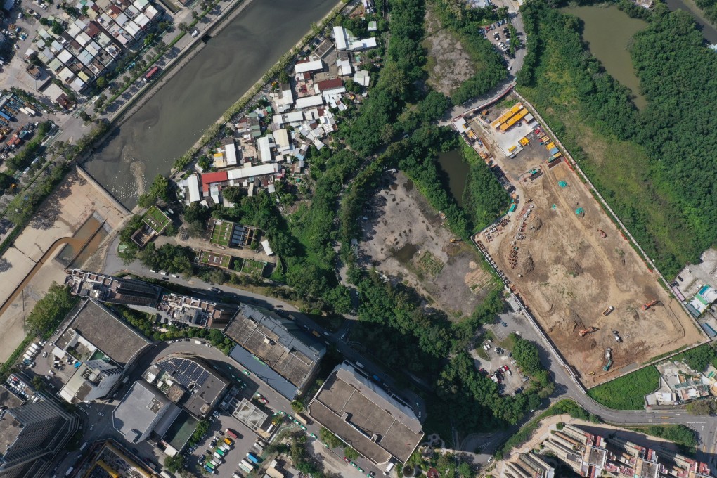 The plot of land at the junction of Lau Yip Street and Chung Yip Road in Yuen Long, which has been won by CK Asset Holdings. Photo: May Tse