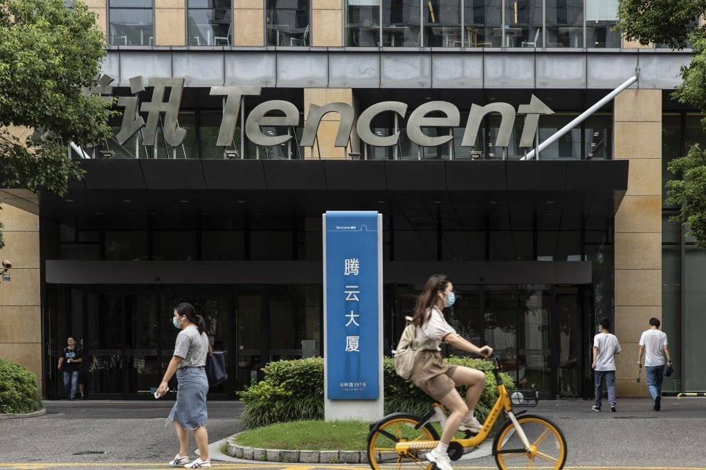 One of Tencent's office buildings in Shanghai, China. Photo: Bloomberg