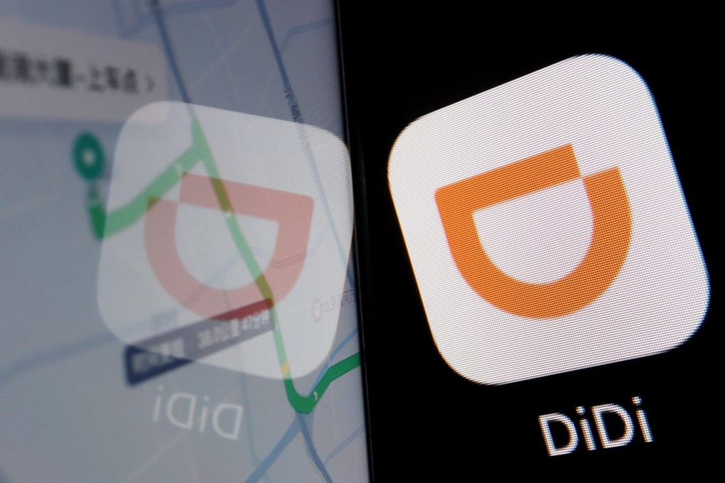 The app logo of Chinese ride-hailing giant Didi reflected on its navigation map displayed on a mobile phone in this illustration picture taken July 1. Photo: Reuters