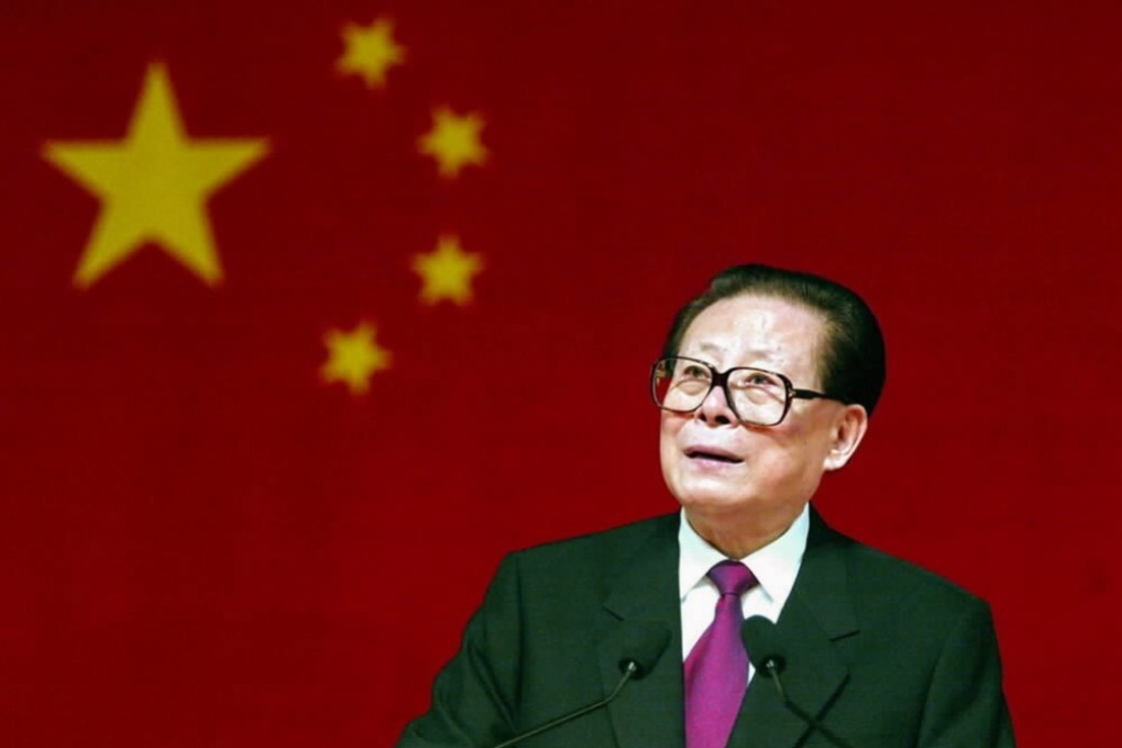 Then president Jiang Zemin delivers a speech at celebrations to mark the fifth anniversary of Hong Kong’s return to Chinese sovereignty and the inauguration of the city’s second term government, at the Convention and Exhibition Centre on July 1, 2002. Photo: Xinhua