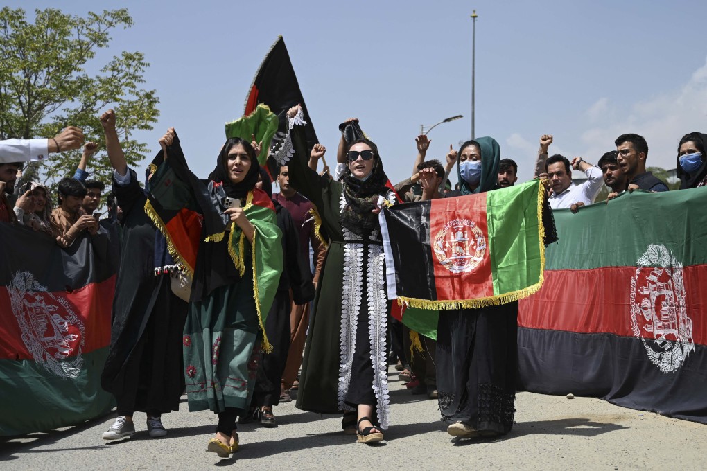 Afghans celebrate the country’s Independence Day in Kabul on Thursday. Photo: AFP