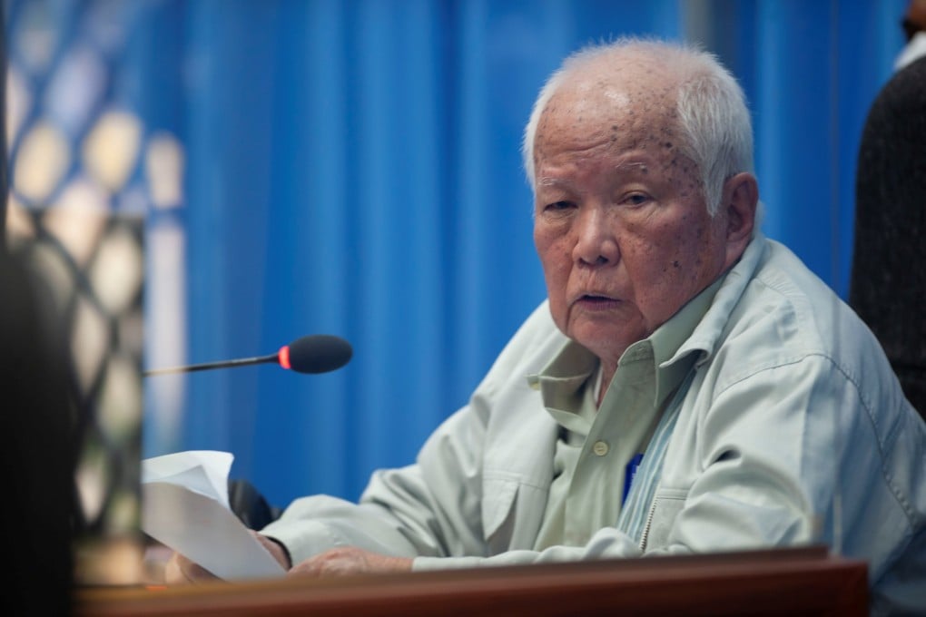 Khieu Samphan attends his appeal hearing at the Extraordinary Chambers in the Courts of Cambodia. Photo: ECCC via Reuters