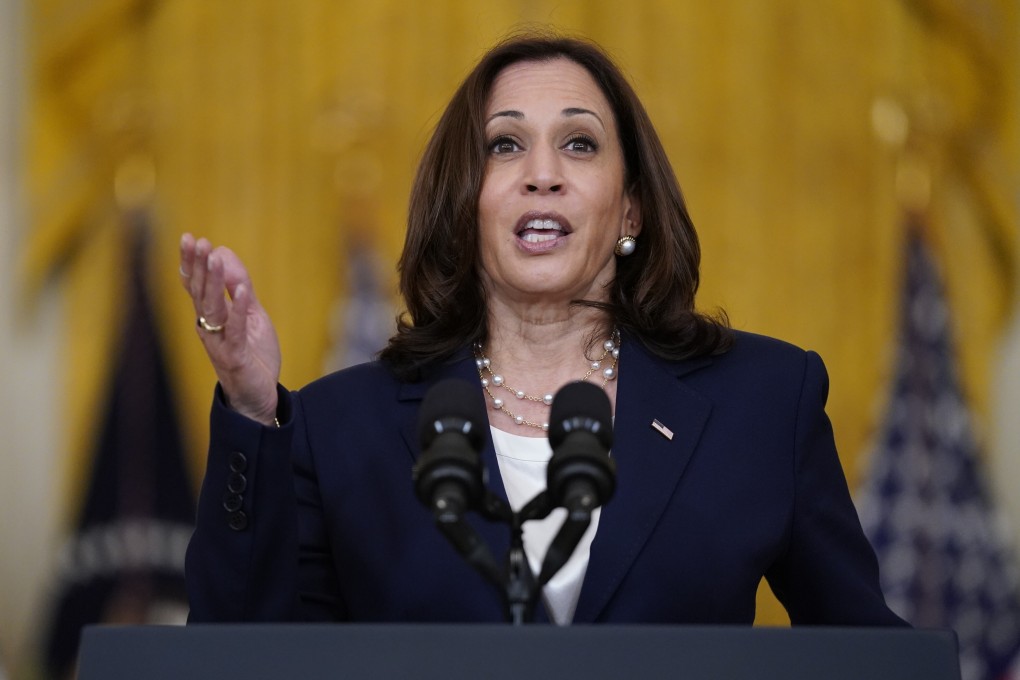 US Vice-President Kamala Harris speaks at the White House on August 10, 2021. Photo: AP