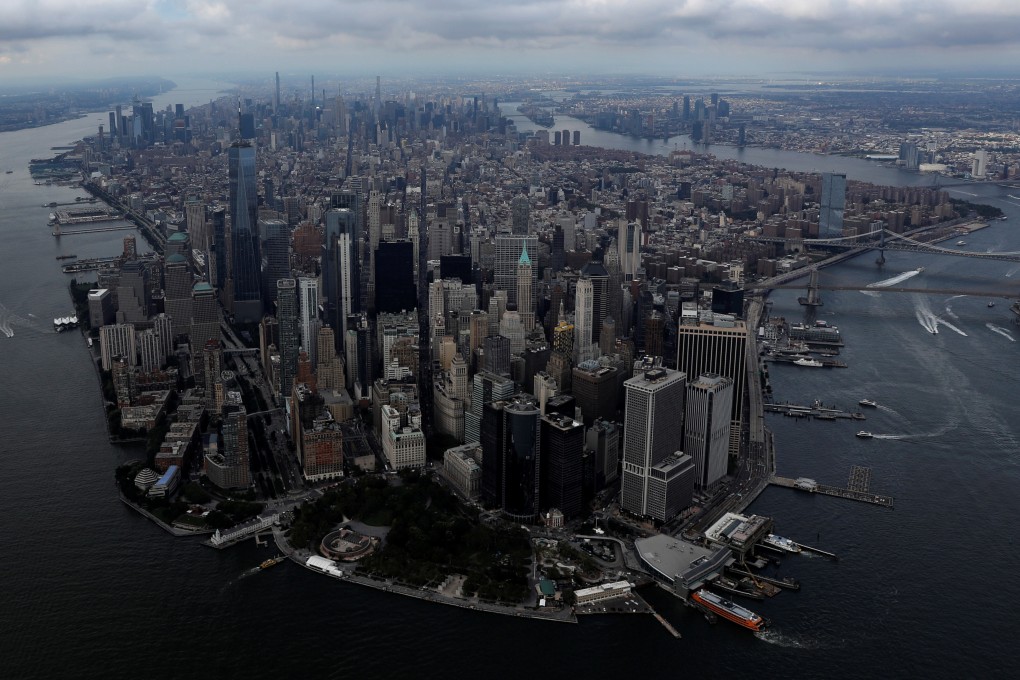 Clouds form over Manhattan ahead of Hurricane Henri arriving in New York City. Photo: Reuters