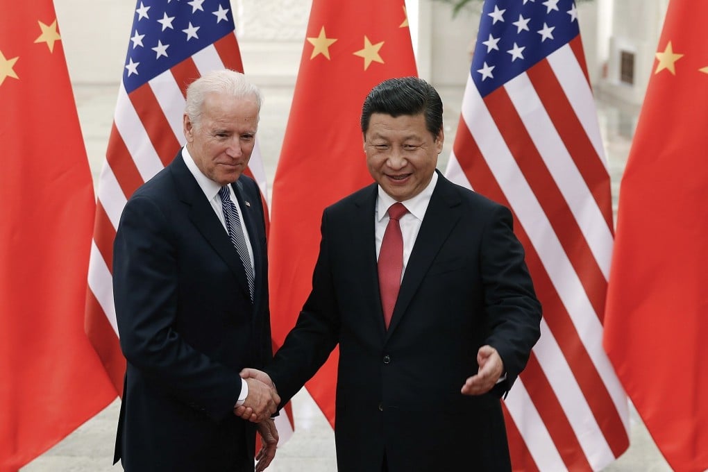 Chinese President Xi Jinping shakes hands with then US vice-president Joe Biden in 2013. They world leaders have not met in person since Biden became US President in January. Photo: AP