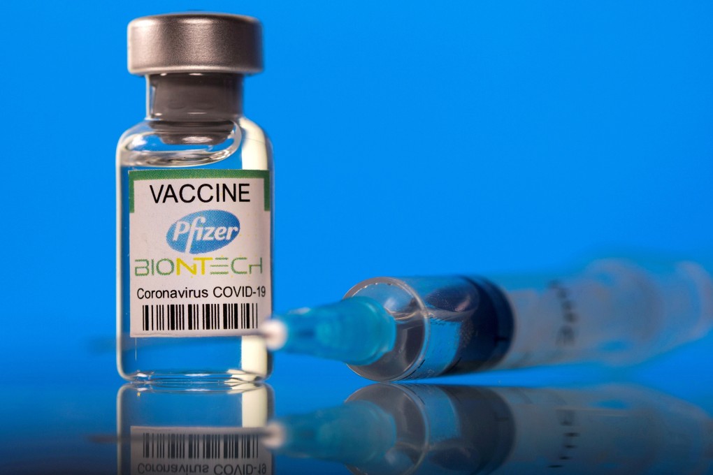 A vial of the Pfizer-BioNTech coronavirus vaccine. The shot has been given full approval in the US. Photo: Reuters