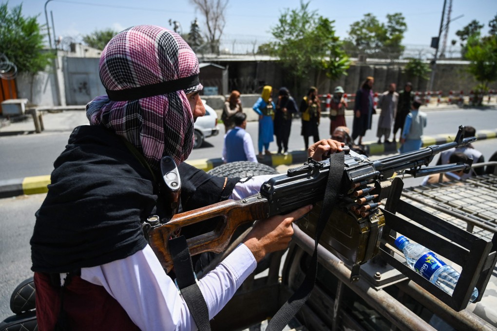 A Taliban fighter on patrol in Kabul after the withdrawal of US forces. Photo: AFP