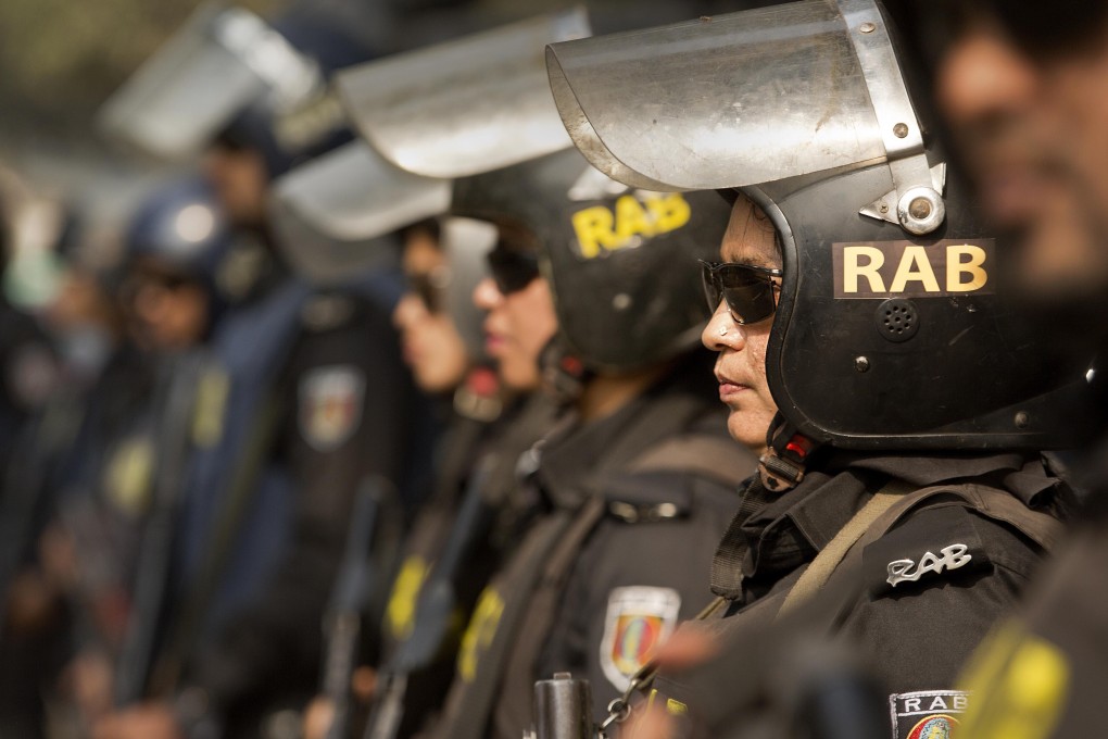 Bangladesh police’s elite Rapid Action Battalion, a unit focused on combating extremist groups. File photo: AP