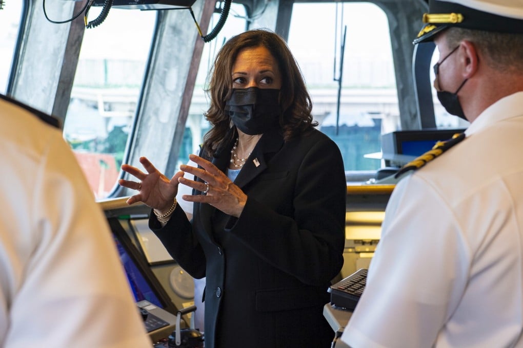 US Vice-President Kamala Harris visits the littoral combat ship USS Tulsa in Singapore on August 23, 2021. Photo: US Navy/Handout