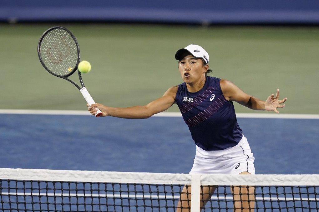 China’s Zhang Shuai in the women's double final of the 2021 Western & Southern Open. She will be the only Chinese player in the US Open this year. Photo: AP