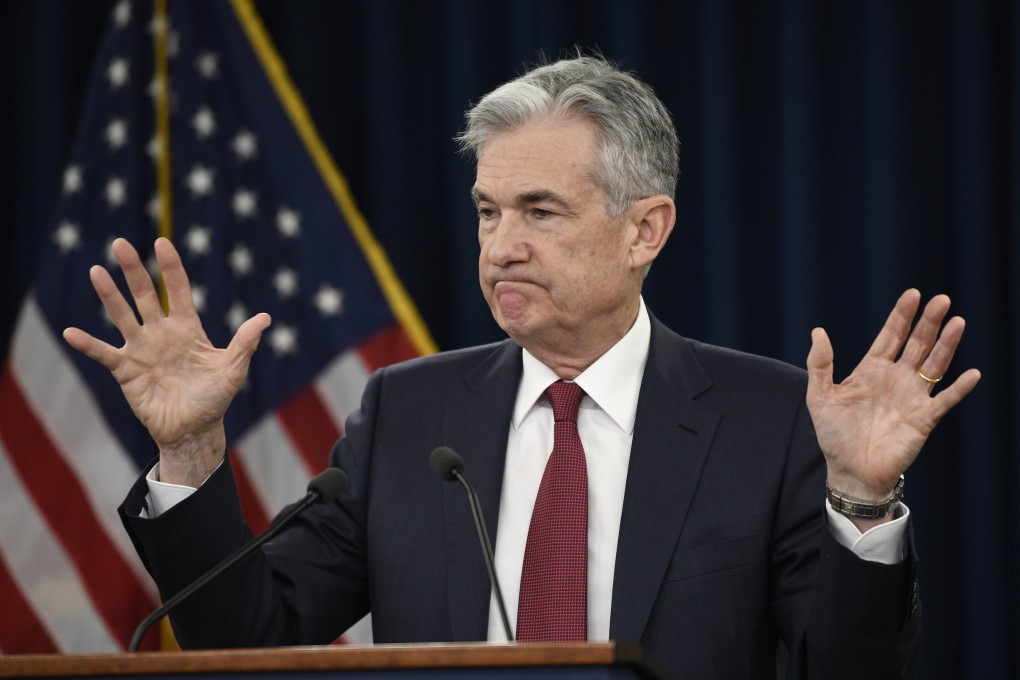 US Federal Reserve chairman Jerome Powell discusses America’s economic outlook today. Photo: Xinhua