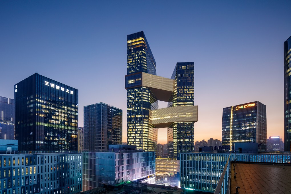 Tencent headquarters in the China’s southern tech hub of Shenzhen. The company’s game developer Lightspeed & Quantum Studios announced in June that it would require employees to leave the office by 6pm one day per week, a retreat from the 996 work schedule that has become common in the industry. Photo: Handout