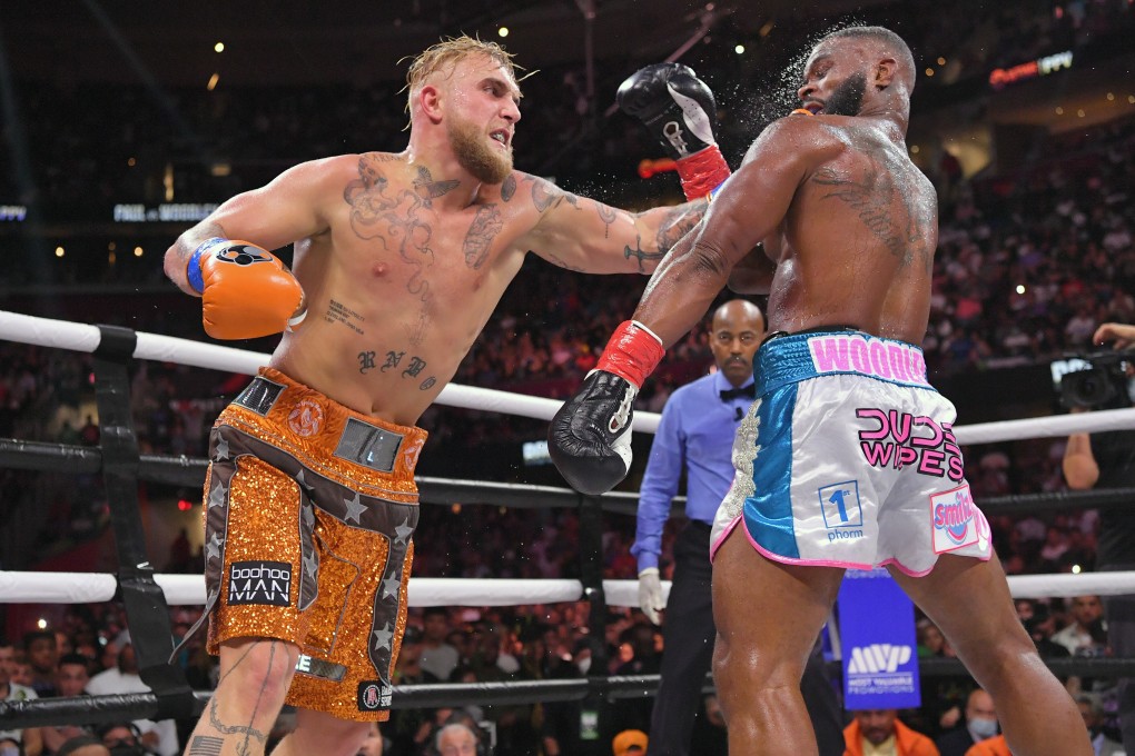 Jake Paul beat Tyron Woodley and we’re all now going to have to endure more from the celebrity court jester. Photo: Getty Images