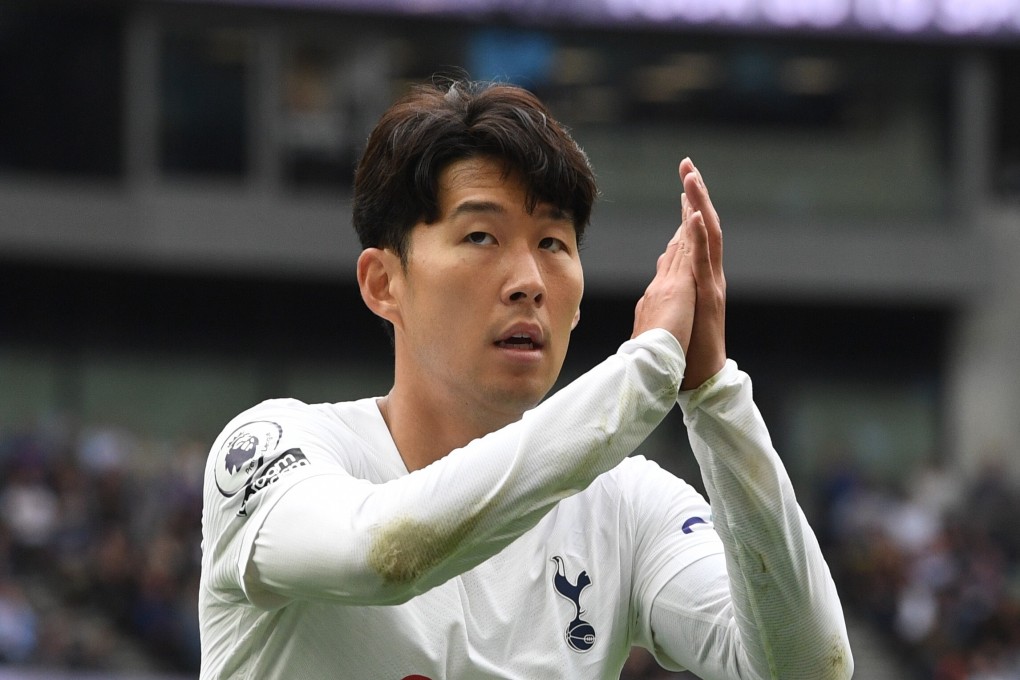 Son Heung-min of Tottenham Hotspur reacts during the English Premier League win over Watford. Photo: EPA