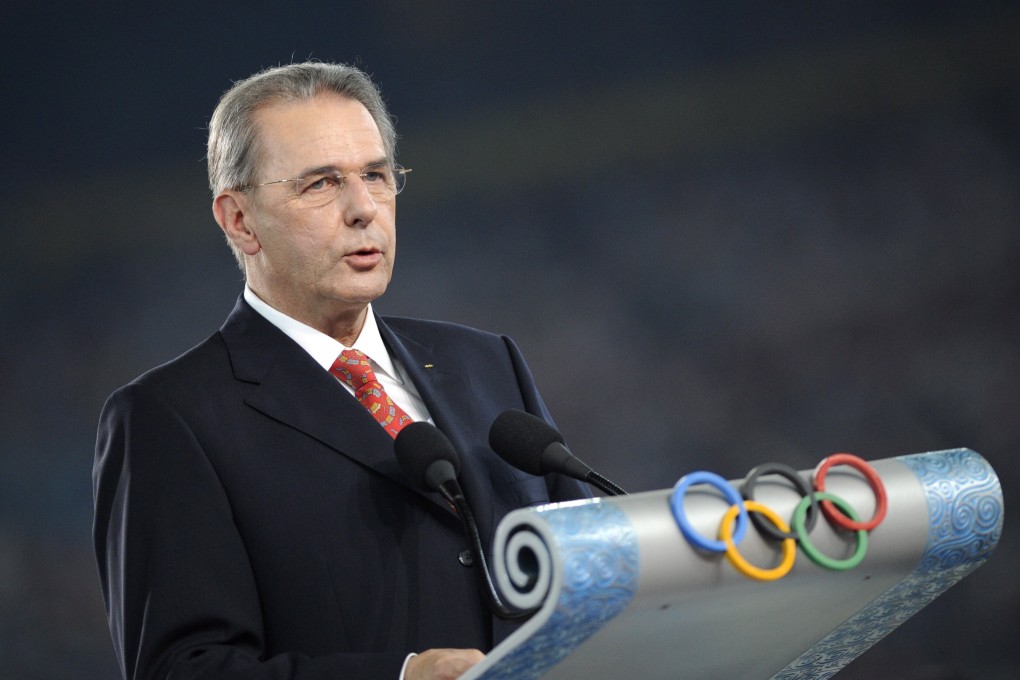 Jacques Rogge, then president of the International Olympic Committee (IOC), speaks at the closing ceremony of the Beijing 2008 Olympic Games. Photo: DPA
