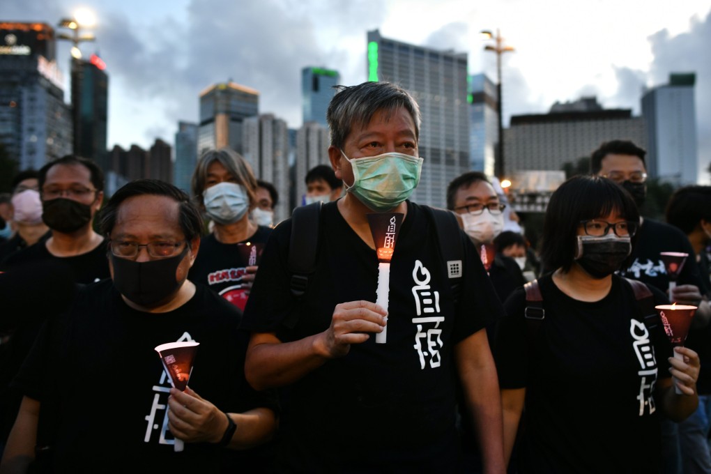 The Hong Kong Alliance in Support of Patriotic Democratic Movements of China is under investigation for alleged collusion with foreign forces. Photo: AFP