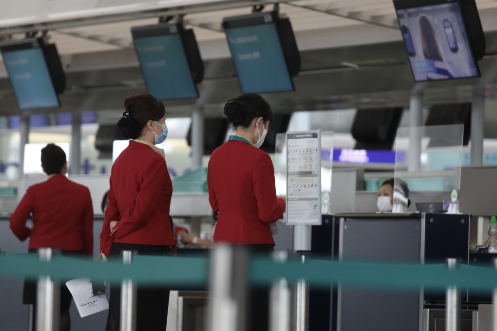 Major Hong Kong insurers have created jobs for many flight attendants and ground crew that were made redundant last year. Photo: Xiaomei Chen