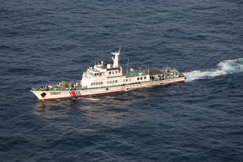 A China coastguard ship sails near the Diaoyu Islands on August 30, 2021. Photo: Japan Coast Guard/EPA-EFE
