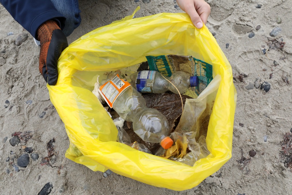 Plastic pollution collected on a beach during a coastal clean-up day. Researchers estimate that 80 per cent of the plastic that ends up in the oceans originates on land. Photo: DPA