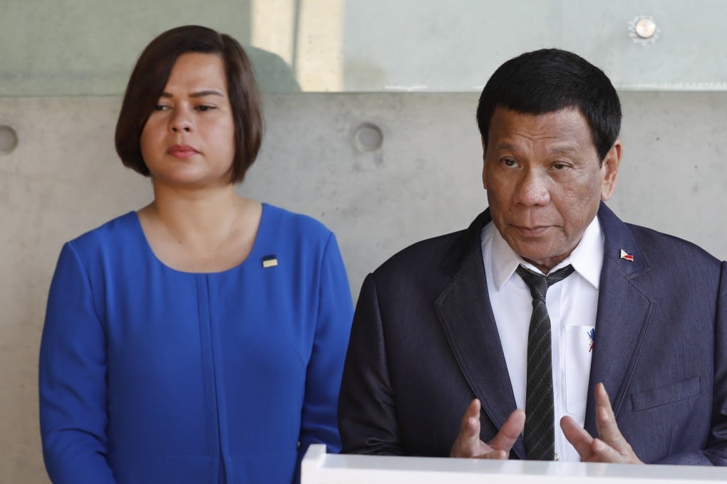 Philippine President Rodrigo Duterte and his daughter Sara pictured in Jerusalem in September 2018. Photo: EPA-EFE