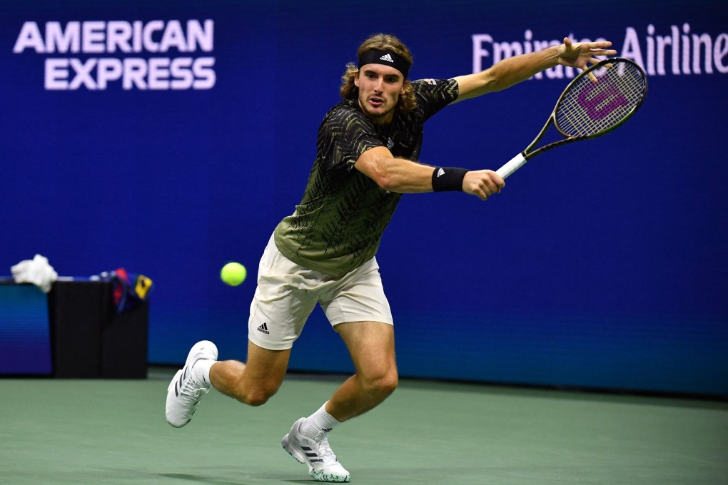Greece’s Stefanos Tsitsipas during his win against France’s Adrian Mannarino at the US Open. Photo: AFP