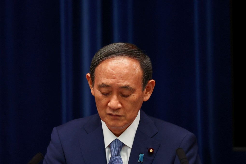 Japan's Prime Minister Yoshihide Suga pictured at a news conference on Japan's response to the Covid-19 pandemic earlier this summer. Photo: Reuters