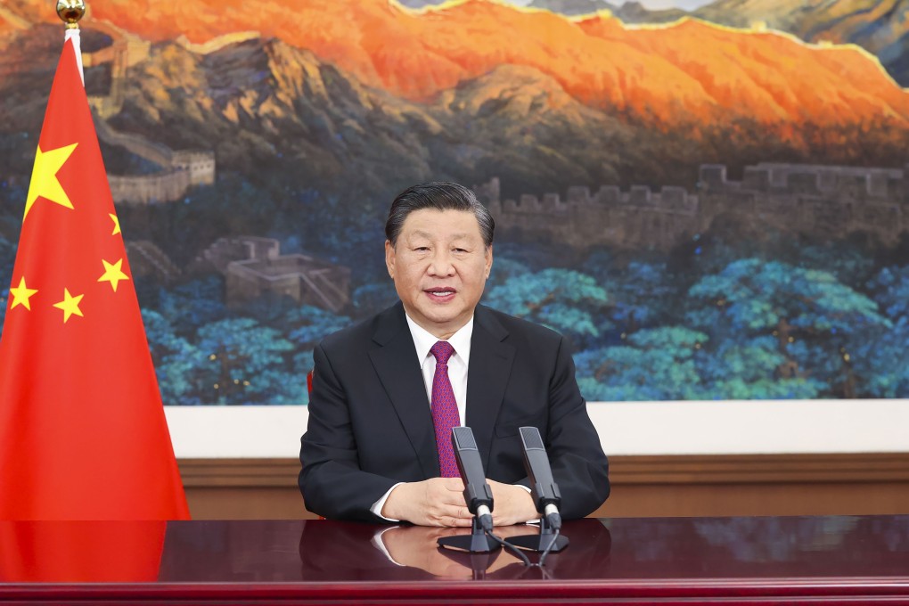 Xi Jinping made a short speech at the China International Fair for Trade in Services on Thursday. Photo: Xinhua