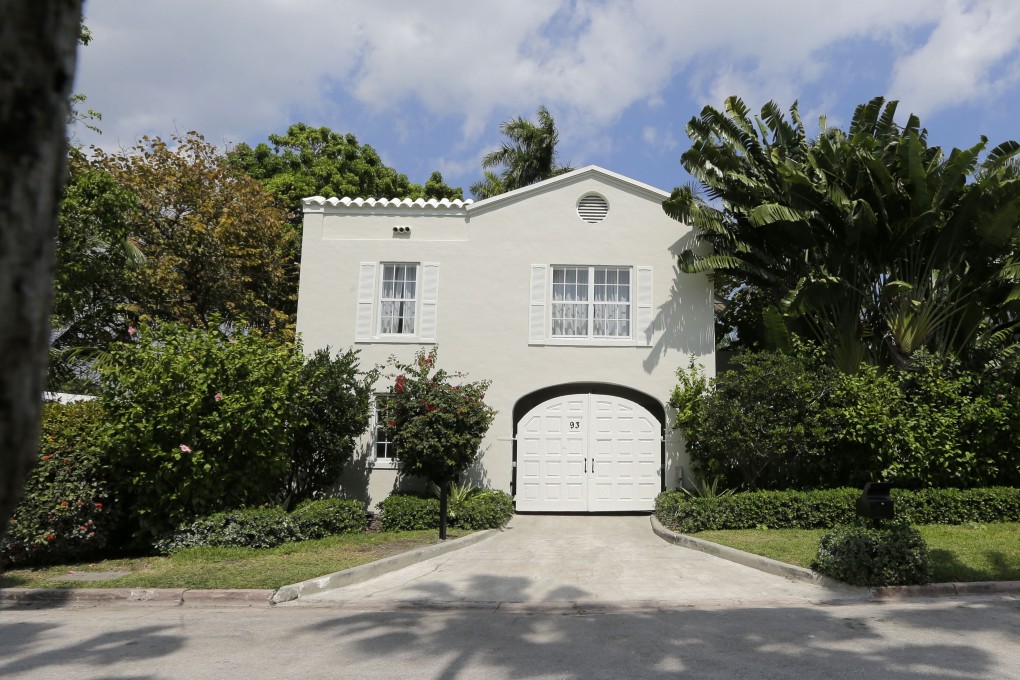 The gate house entrance of the waterfront mansion once owned by gangster Al Capone in Miami Beach, Florida. Photo: AP