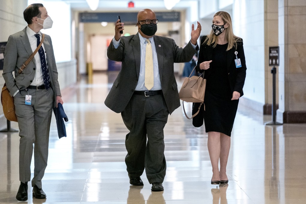 Bennie Thompson, centre, chair of the select committee investigating the January 6 Capitol insurrection at the US Capitol in Washington. Photo: Bloomberg